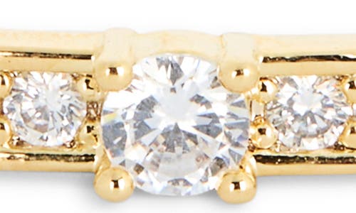 Eye Candy Los Angeles Amanda Cz Hinge Bangle Bracelet In Gold
