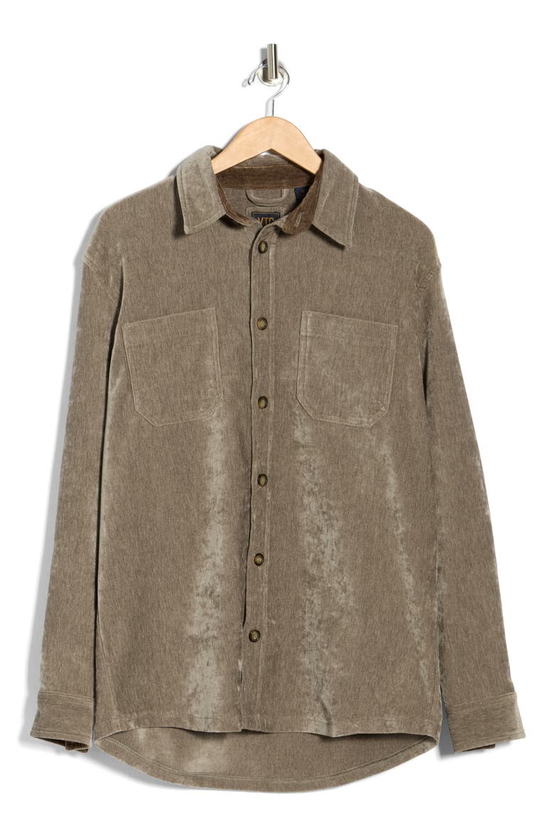 Chenille Shirt Jacket, Alternate, color, OLIVE