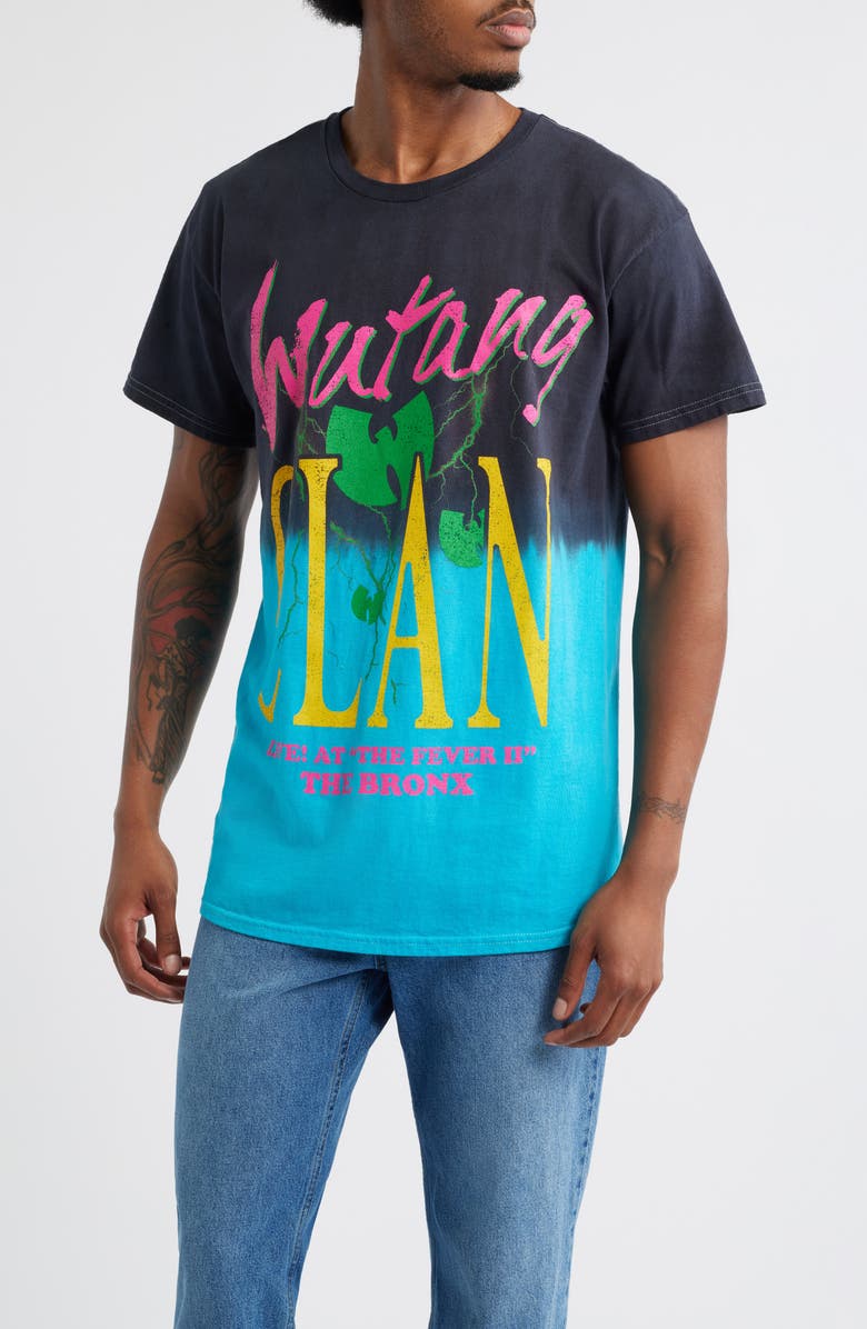 Merch Traffic Wu-Tang Clan Live at the Bronx Graphic T-Shirt, Main, color, Forest Green/ Aqua Pigment Dye