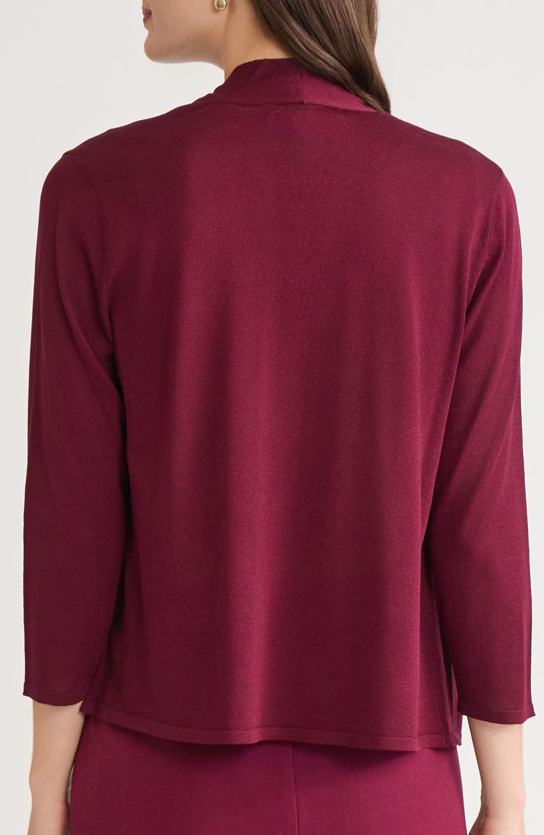 KASPER Open Front Cardigan, Alternate, color, Shiraz