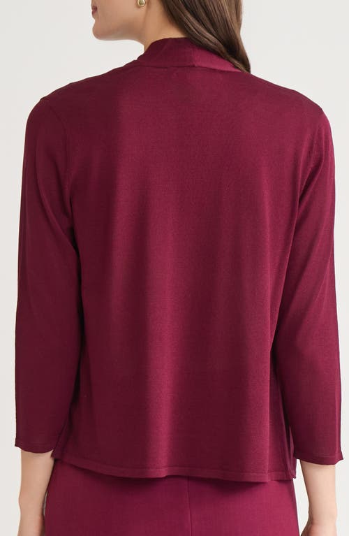 Kasper Open Front Cardigan In Brown