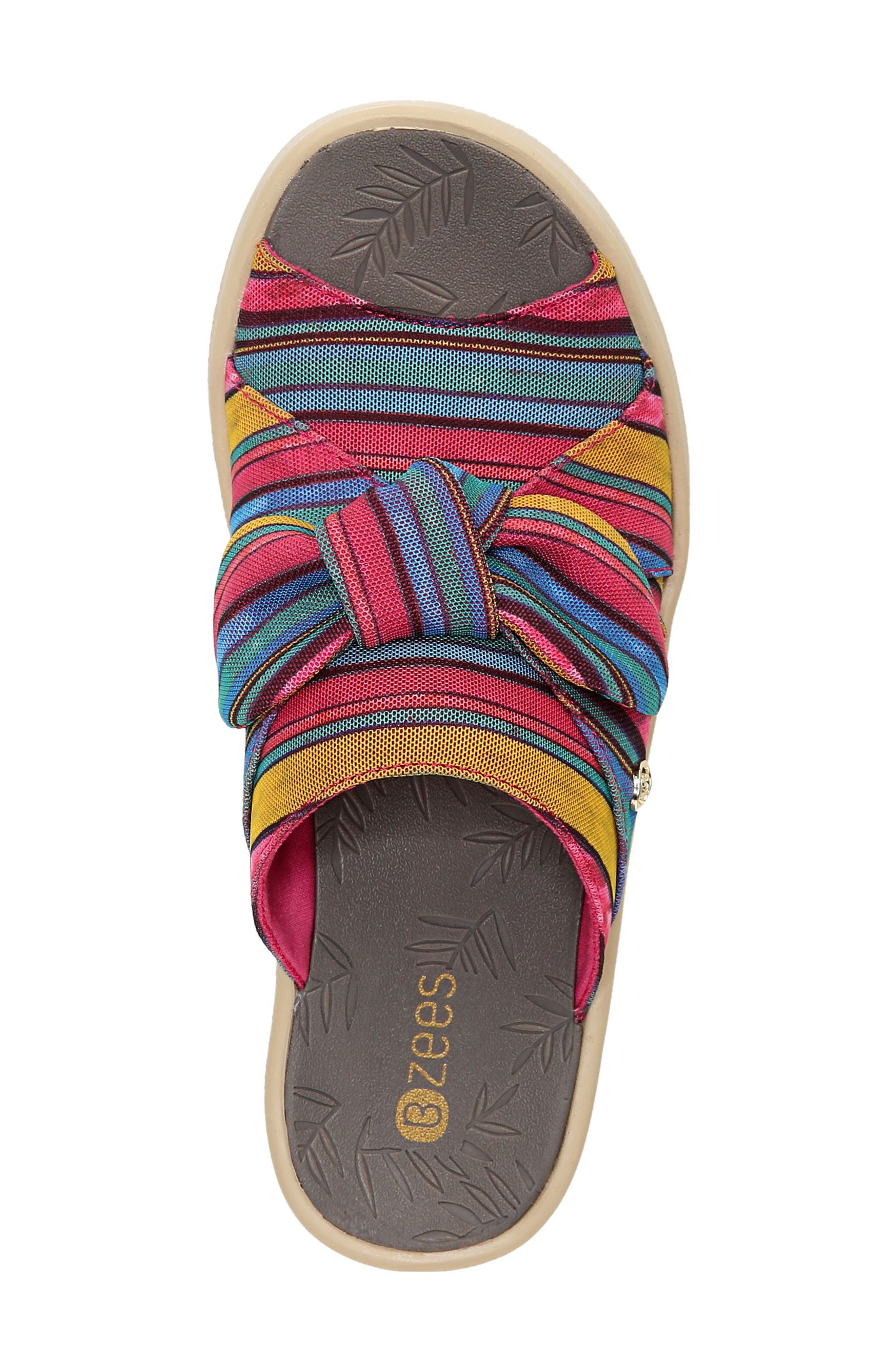 LifeStride Smile Wedge Slide Sandal, Alternate, color, Raspberry Fabric