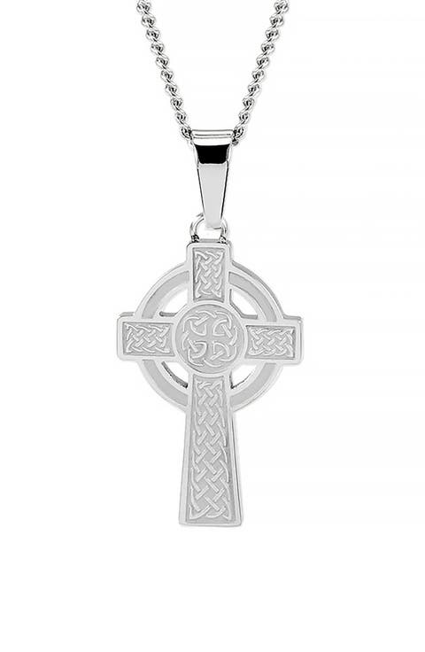 Men's Celtic Cross Pendant Necklace