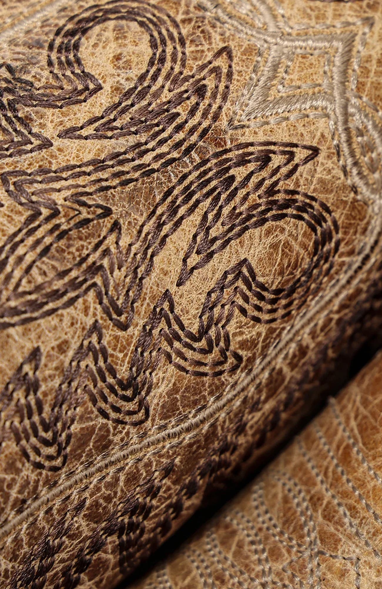 Embroidered Cowhide Snip Toe Tall Boots, Alternate, color, Sand