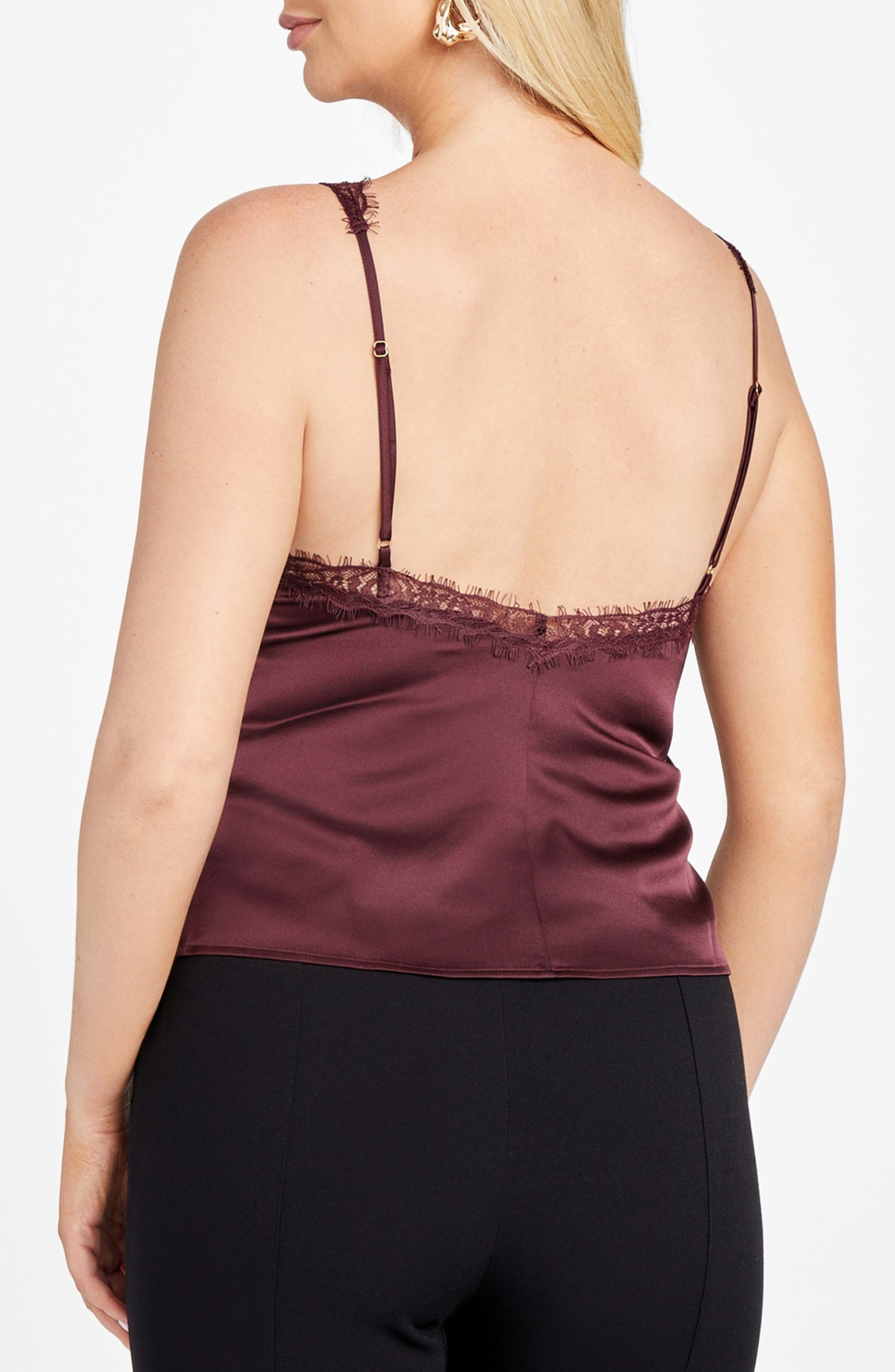 Jael Lace Trim Satin Camisole - image 4
