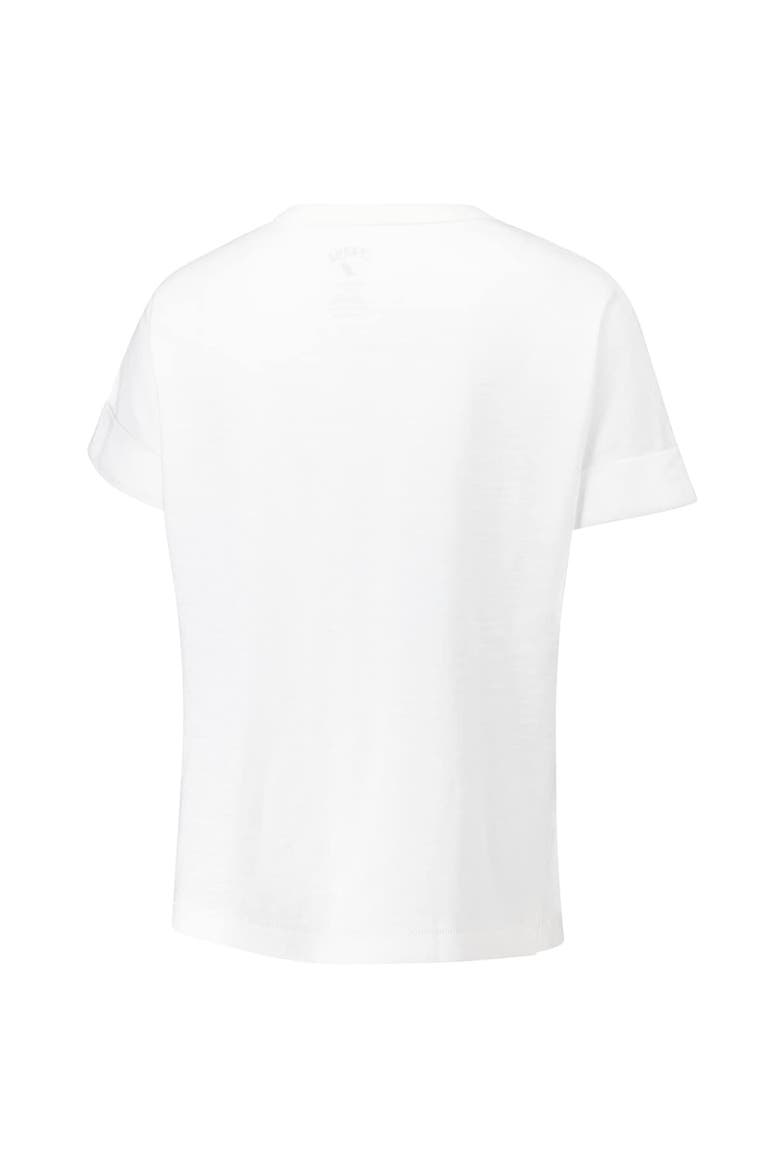 Women's League Collegiate Wear White Georgia Bulldogs Slub Rolled Cuff T-Shirt, Alternate, color, White