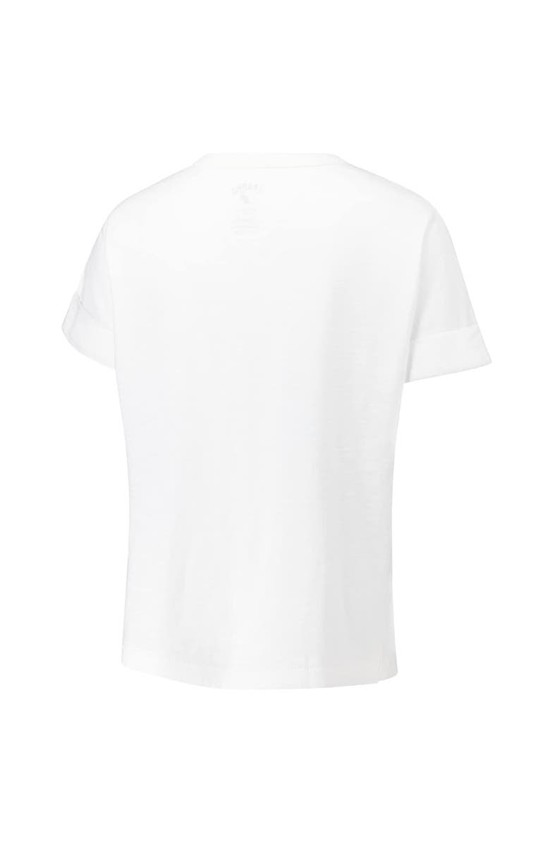 LEAGUE COLLEGIATE WEAR Women's League Collegiate Wear White Georgia Bulldogs Slub Rolled Cuff T-Shirt, Alternate, color, White