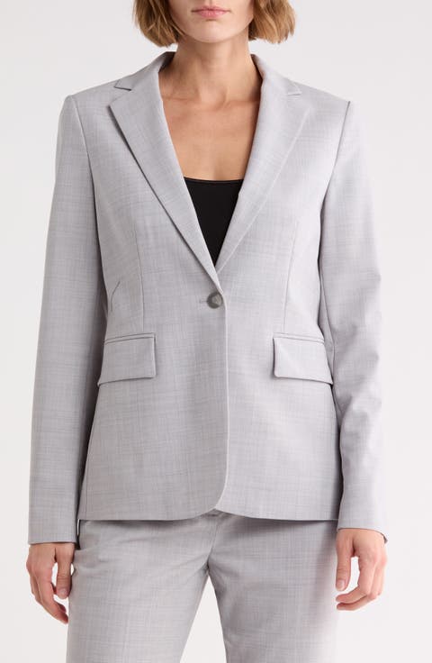 Gabrielle One-Button Blazer