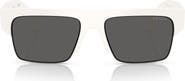Prada 55mm Rectangular Sunglasses