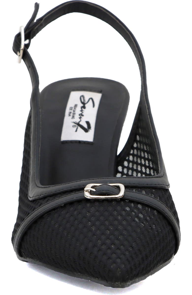 Seven7 Mesh Pointed Toe Slingback Pump, Alternate, color, Black