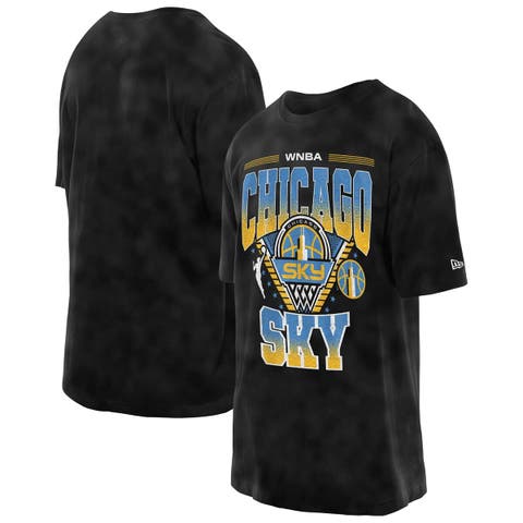 Men's New Era Black Chicago Sky Boxy Sport Classics Vintage Wash T-Shirt