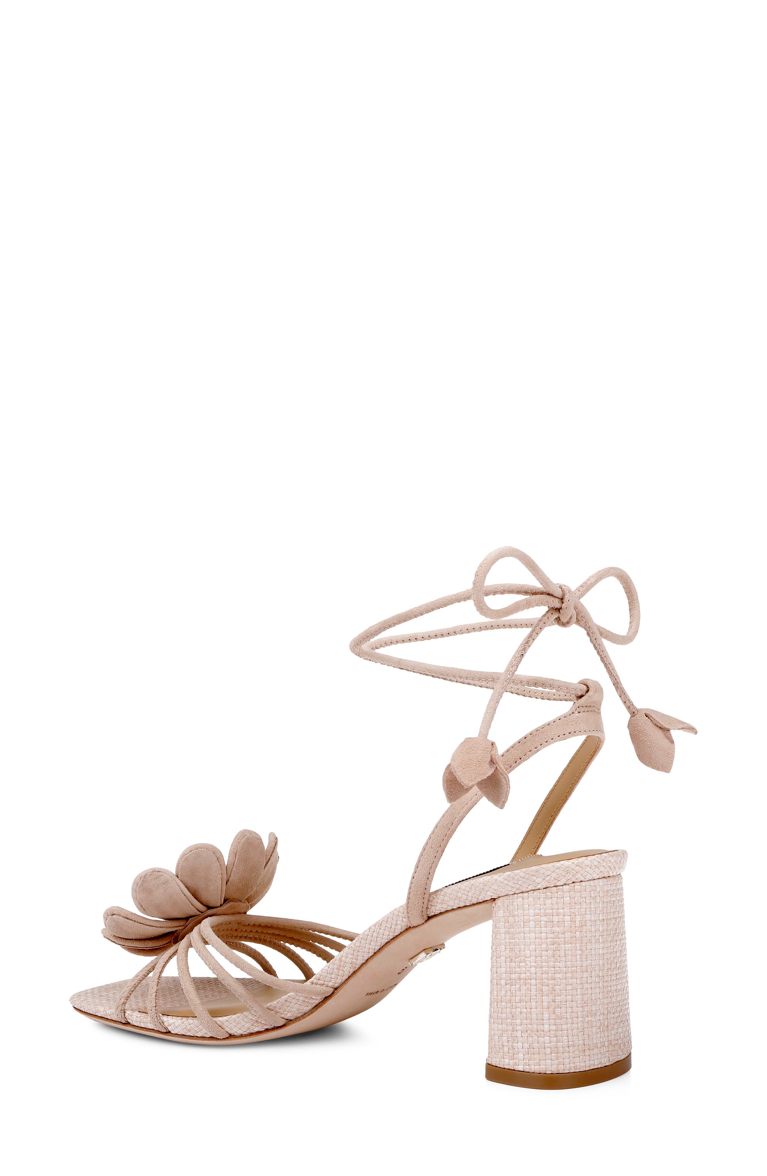 Wallflower Ankle Wrap Sandal, Alternate, color, NUDE SUEDE