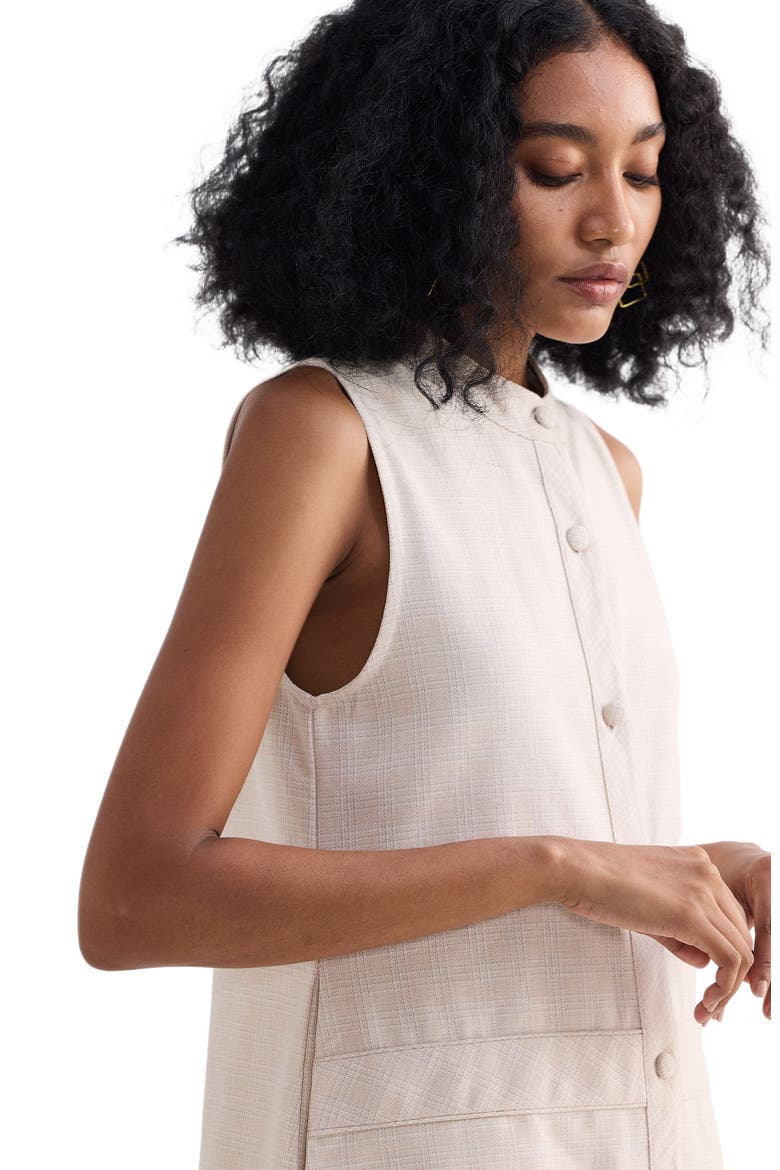 The Cotton Tweed Shift Dress, Alternate, color, Chestnut Twist