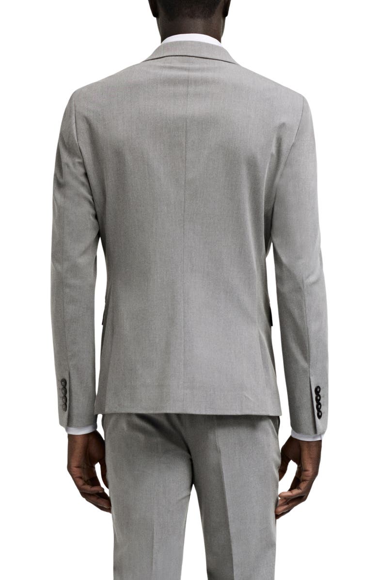 MANGO Superslim Fit Stretch Sport Coat, Alternate, color, Grey