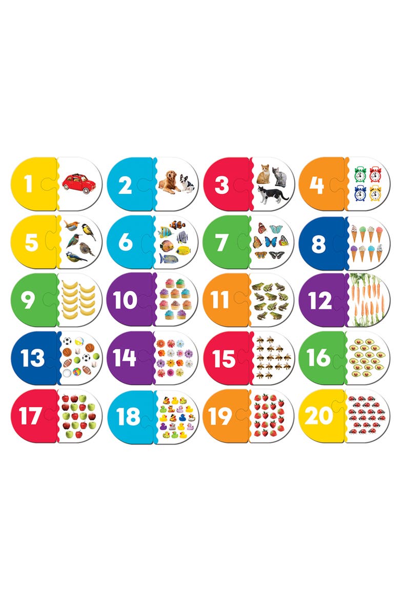 Numbers Educational Matching Puzzles, Alternate, color, Multicolor