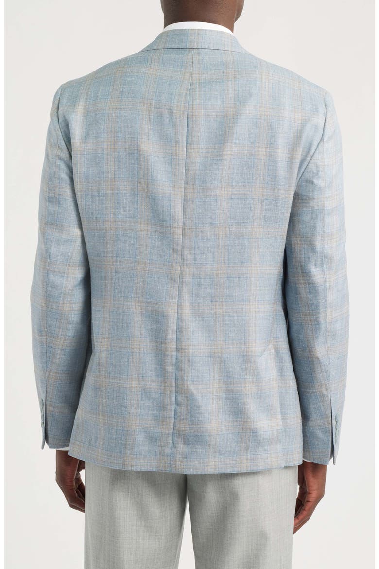 Relaxed Fit Icon Linen, Wool & Silk Sport Coat, Alternate, color, LIGHT BLUE