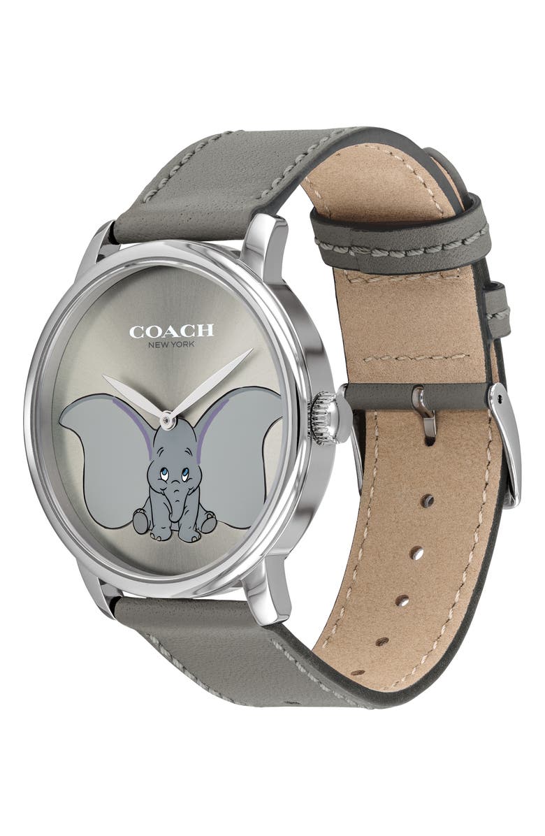 COACH x Disney Dumbo Grand Leather Strap Watch, 40mm, Alternate, color, 
