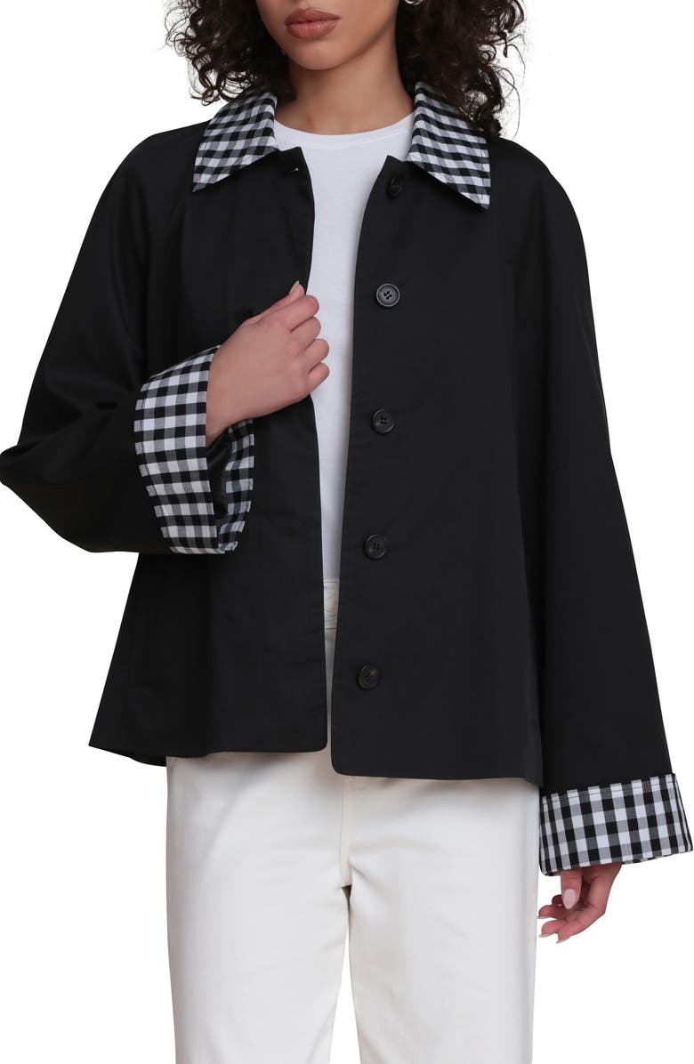 Bagatelle Cropped Trench Jacket, Alternate, color, Black