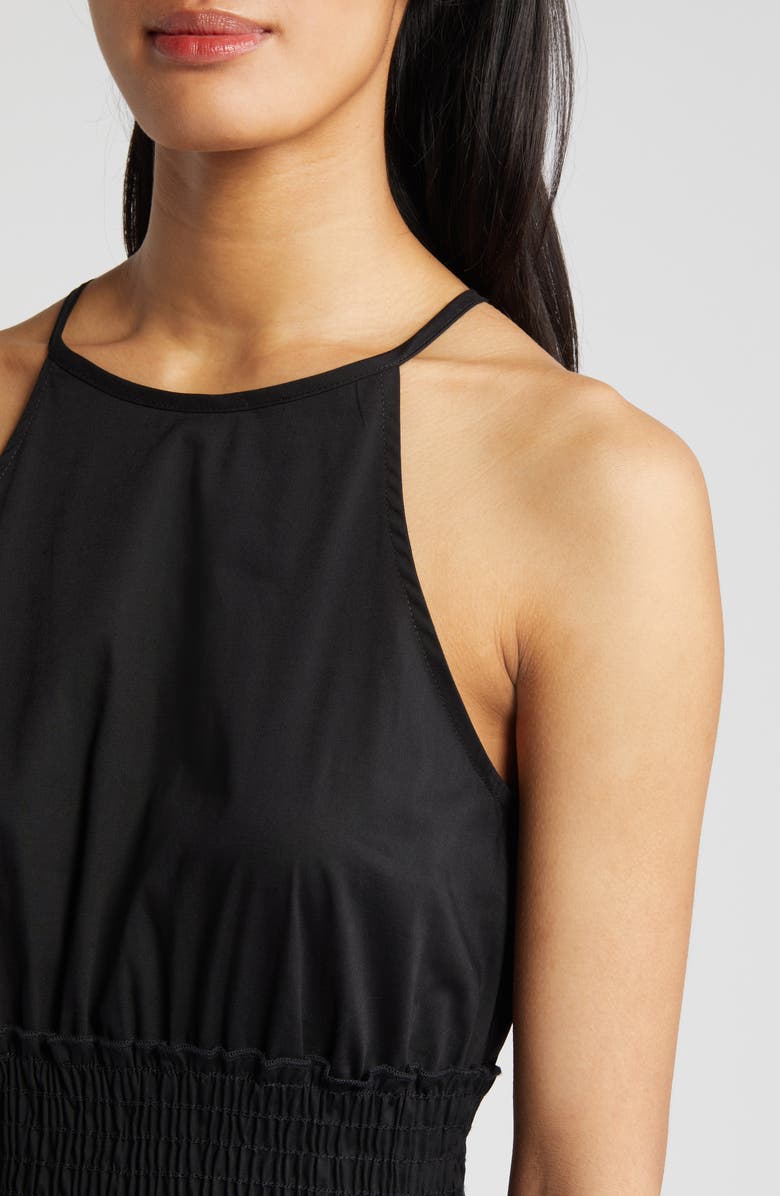 Loveappella Smocked Waist Tiered Maxi Dress, Alternate, color, Black