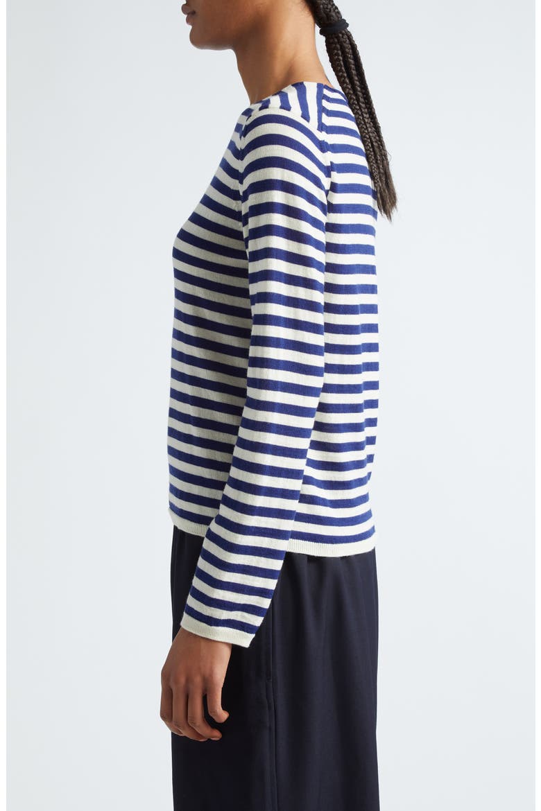 Stripe Jersey Sweater, Alternate, color, NAVY/ WHITE