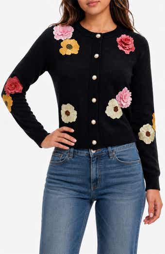 Botanical Appliqué Cardigan