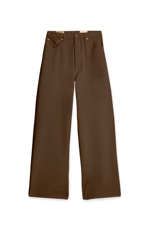 Jaron Wide-Leg Bull Cotton Trousers