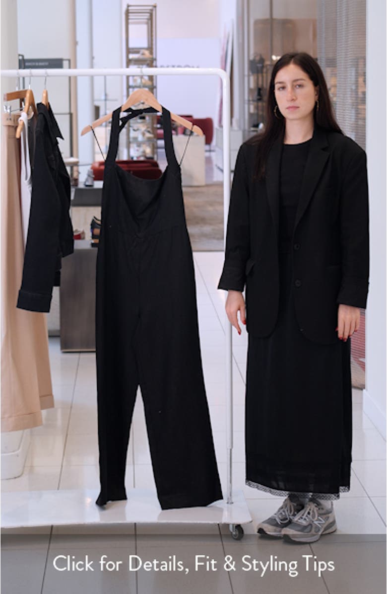 Malika Linen Halter Jumpsuit, sales video thumbnail