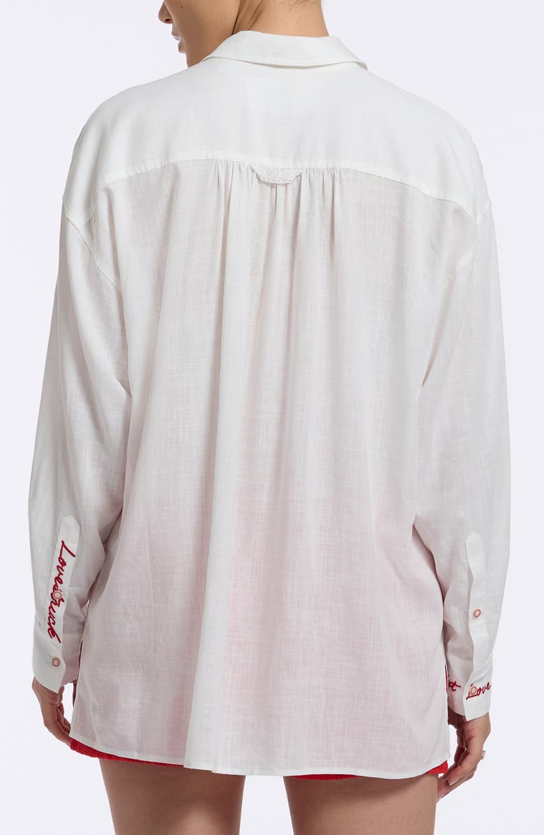 Robert Graham Lola Long Sleeve Woven Shirt, Alternate, color, White