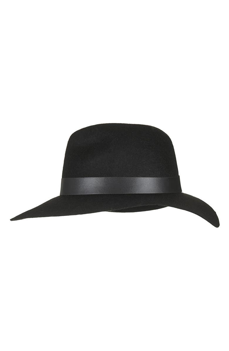 Topshop Wide Brim Fedora, Main, color,
