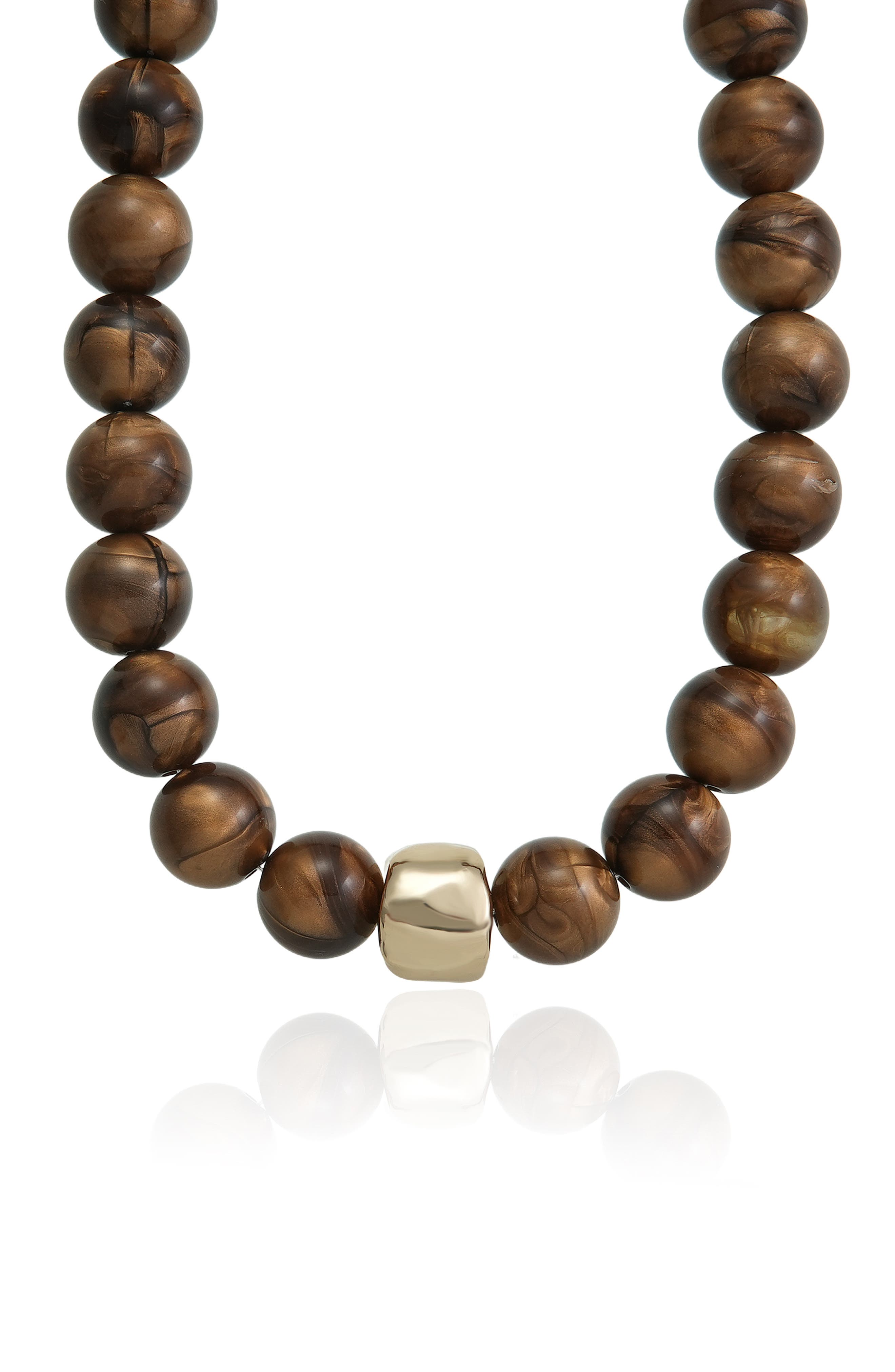 Chunky Reconstituted Stone Bead Necklace