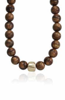 Chunky Reconstituted Stone Bead Necklace