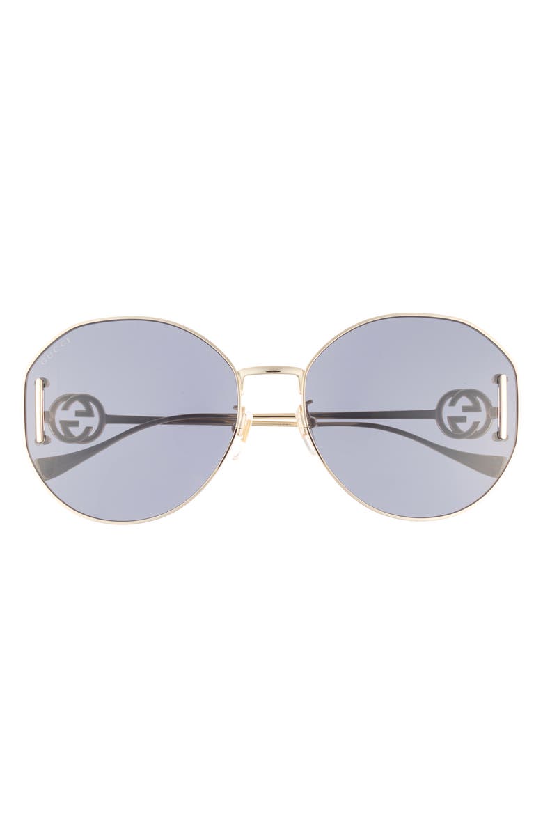 Gucci Novelty 63mm Round Sunglasses, Main, color,