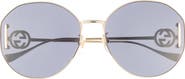 Gucci Novelty 63mm Round Sunglasses
