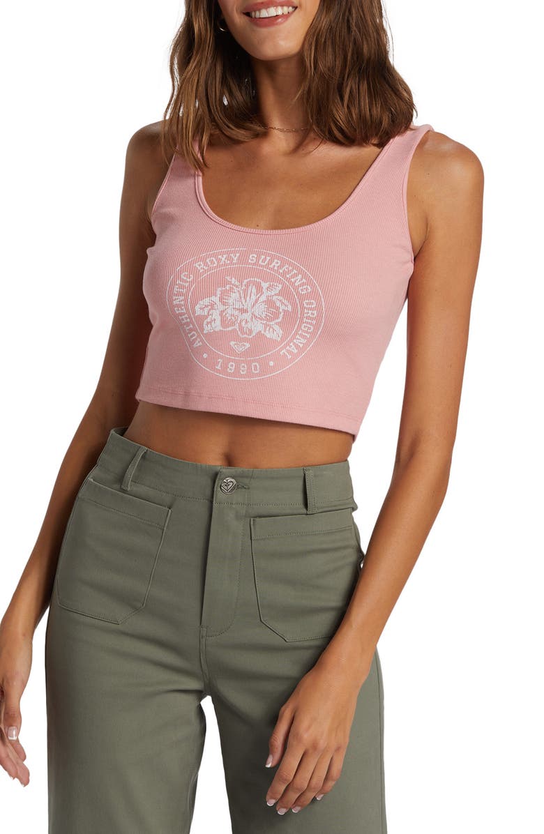 Roxy Surfing Dive In Crop Tank, Main, color,