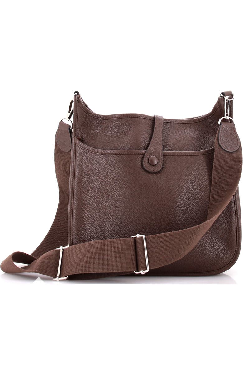 Pre-Owned Hermes Evelyne Bag Gen III Clemence PM, Alternate, color, Chocolat