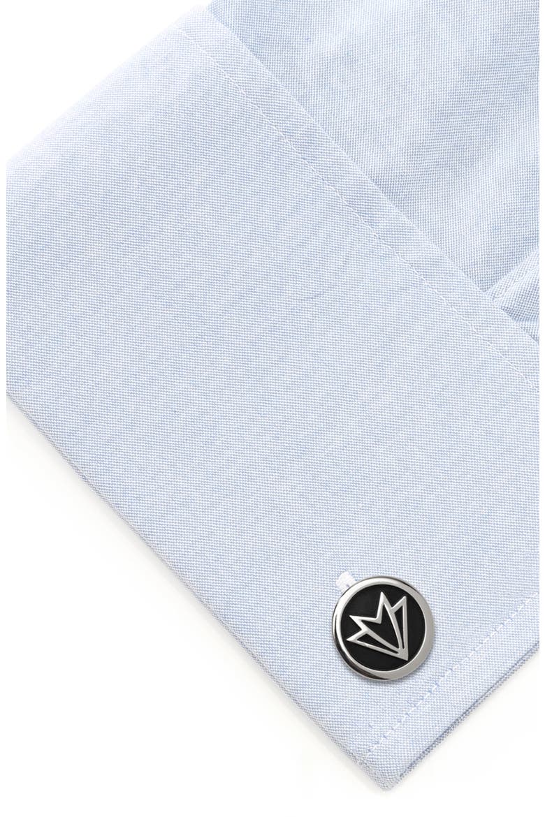 Falcon Cuff Links, Alternate, color, SILVER