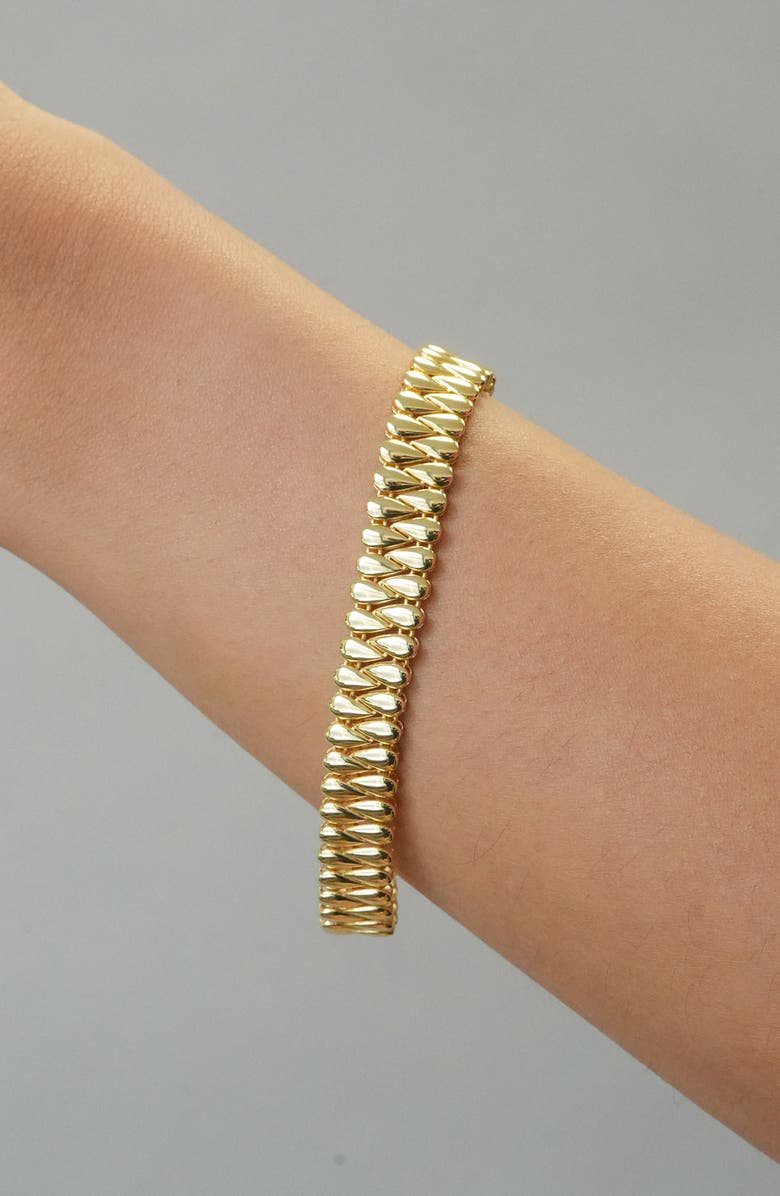 Argento Vivo Sterling Silver Pointed Link Bracelet, Alternate, color, Gold