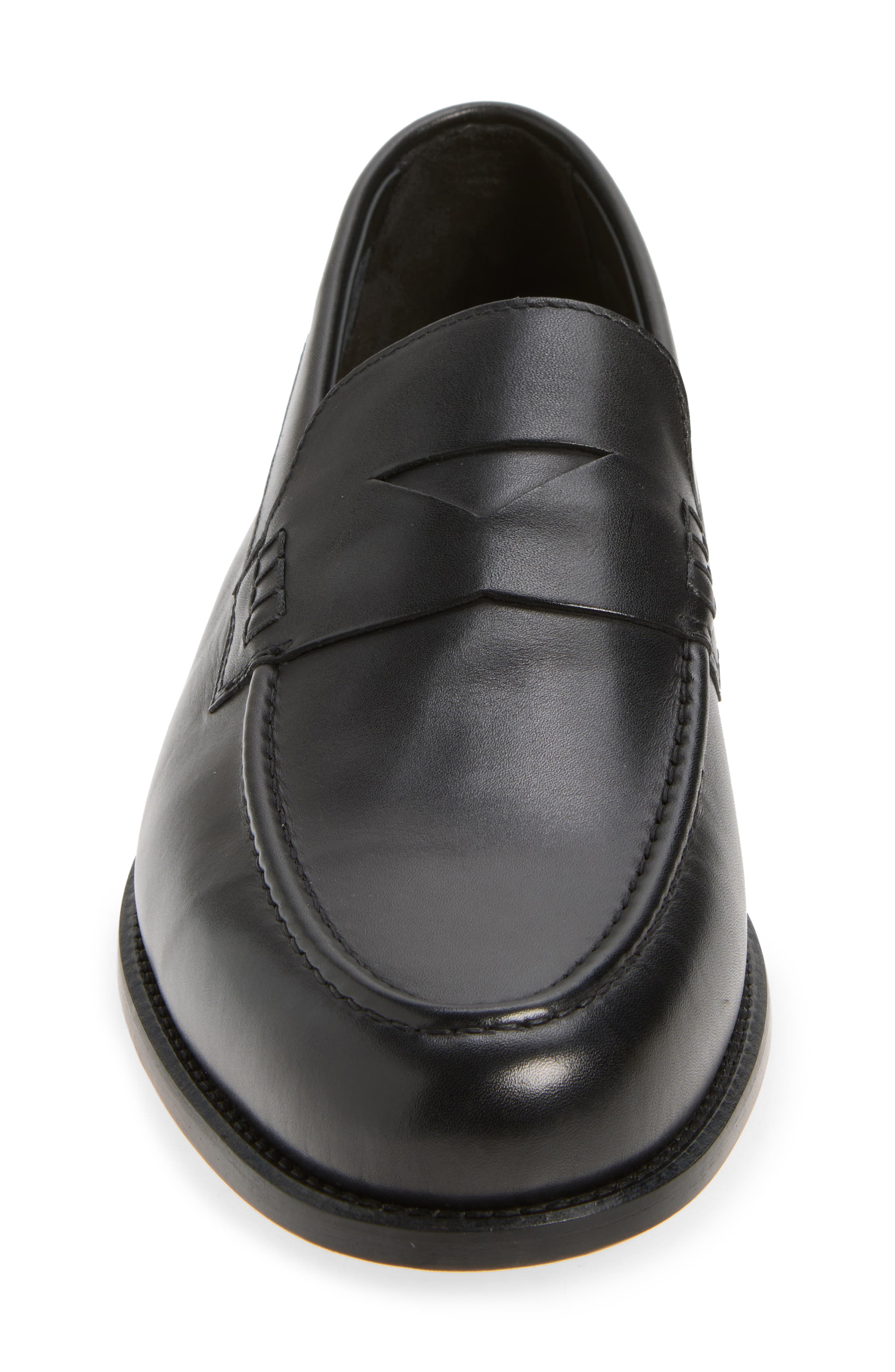 Doucal's Mario Penny Loafer, Alternate, color, Nappato Nero
