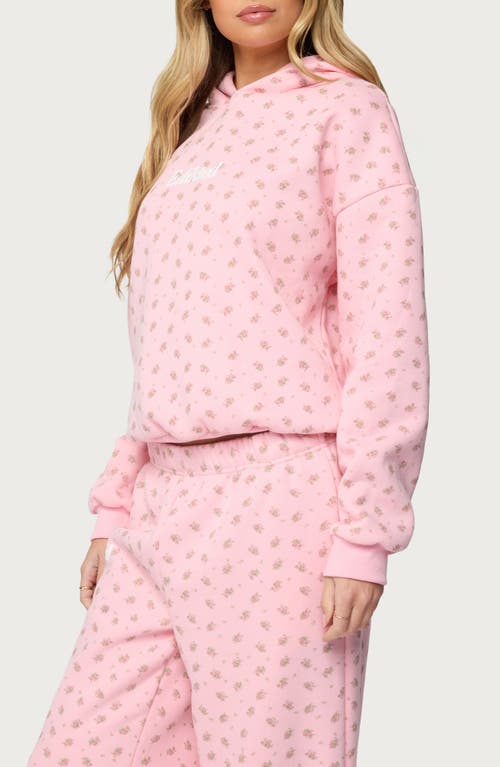 Edikted Flower Power Hoodie In Pink