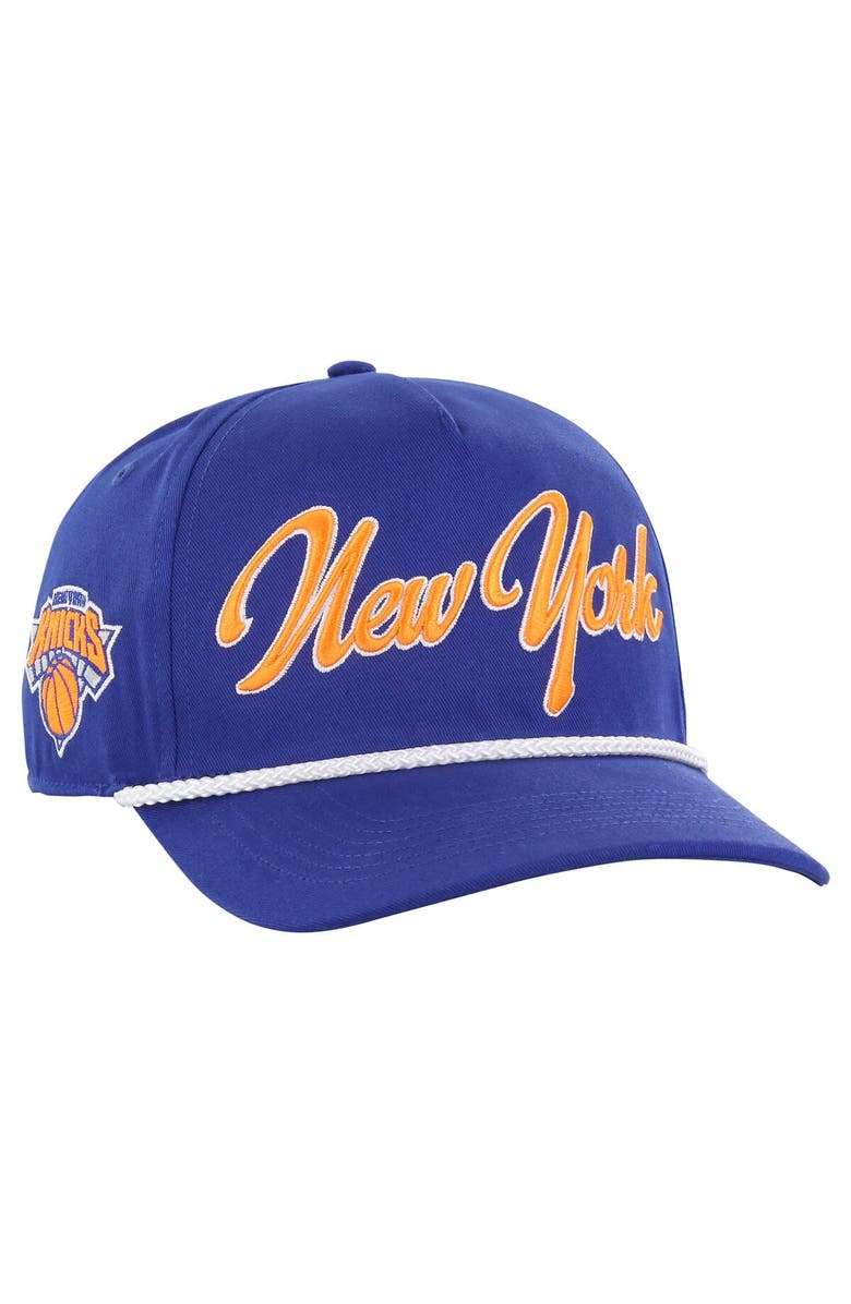 '47 Men's '47  Blue New York Knicks Overhand Logo Hitch Adjustable Hat, Main, color, 