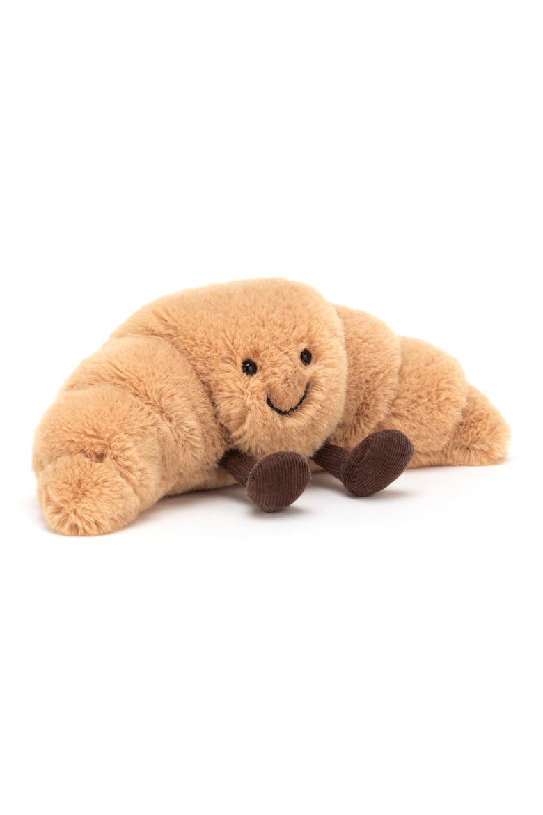 Small Croissant Plush Toy, Alternate, color, KHAKI