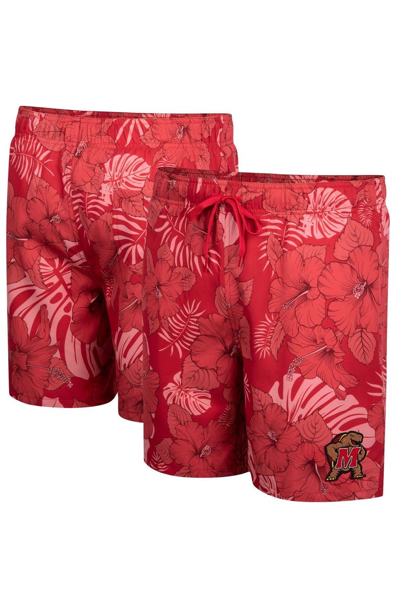 COLOSSEUM Men's Colosseum Red Maryland Terrapins The Dude Swim Shorts, Main, color, Red