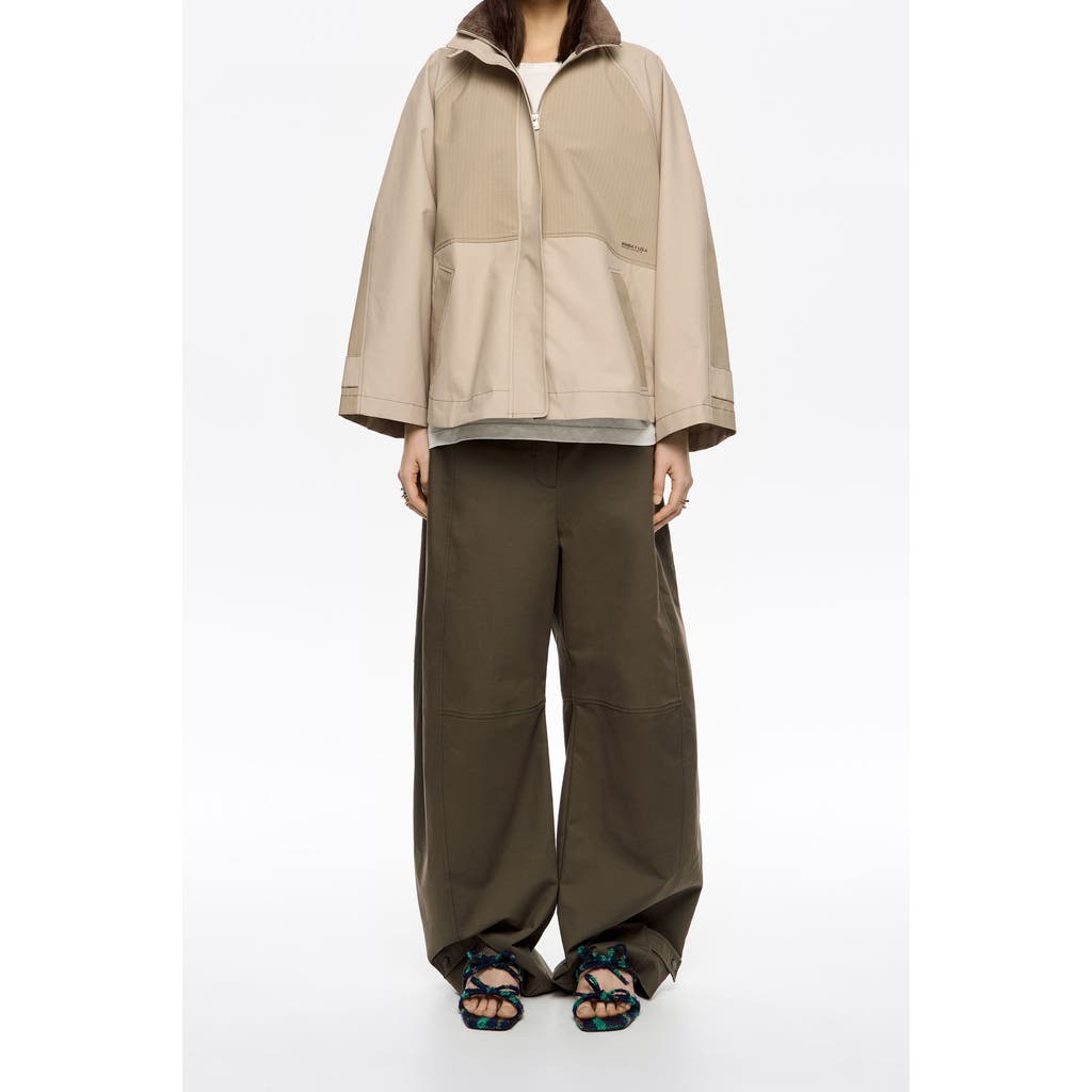 Bimba Y Lola Two-tone A-line Trench In Gray