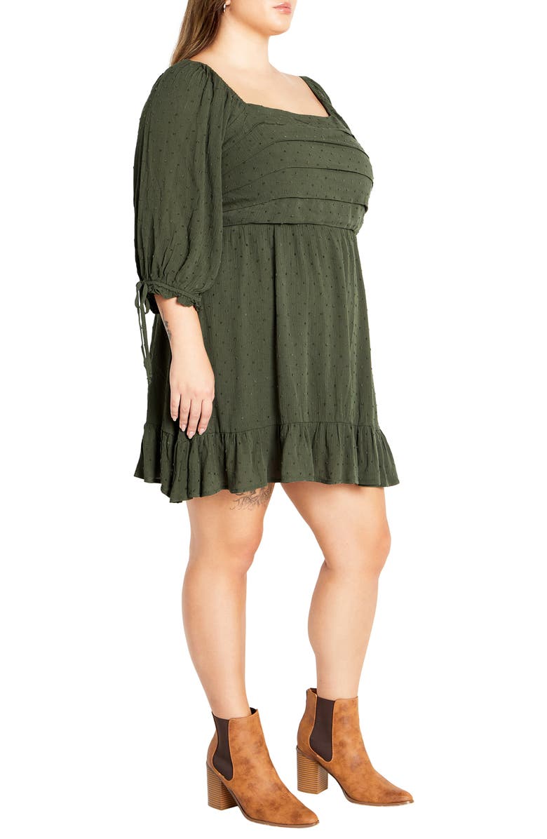 City Chic Allegra Balloon Sleeve Fit & Flare Dress, Alternate, color, 