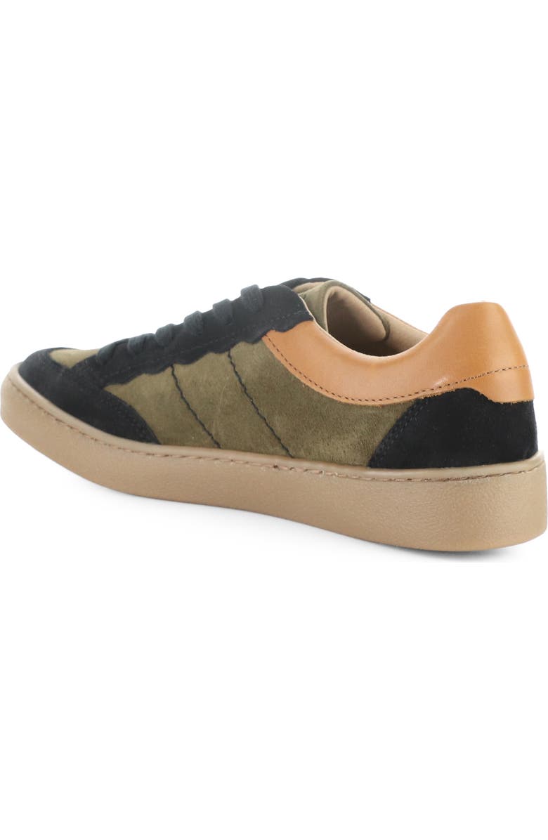 Bos. & Co. Missy Low Top Sneaker, Alternate, color, Black/ Olive Suede/ Patent