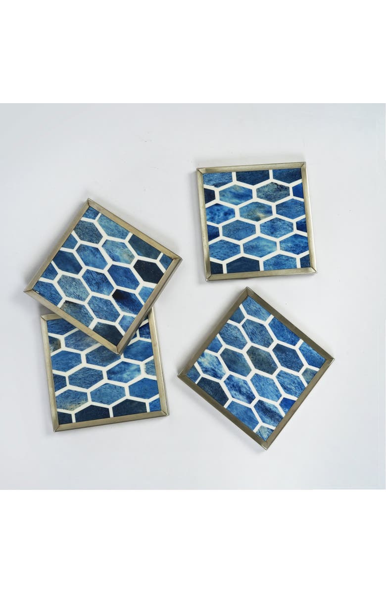 Mela Artisans Gramercy Inlay Coasters, Alternate, color, Gramercy
