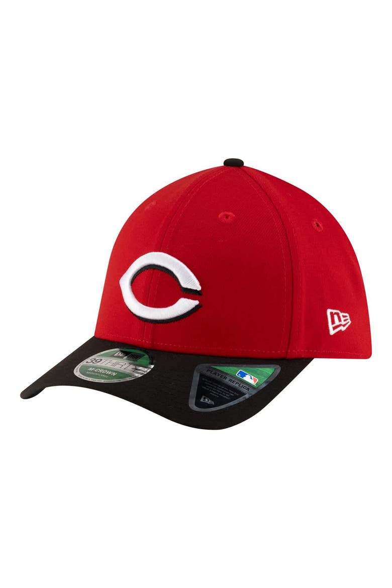 Men's New Era  Red Cincinnati Reds Player Replica 39THIRTY M-Crown Flex Hat, Main, color, Red