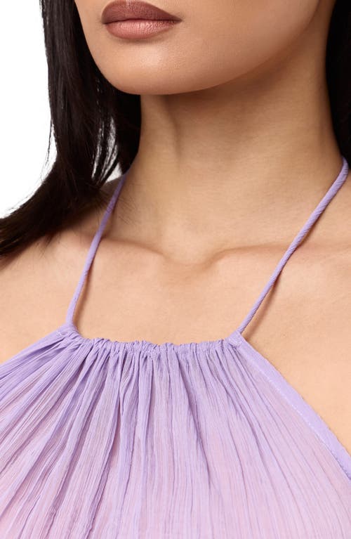 Naked Wardrobe Open Back Plissé Maxi Sundress In Purple