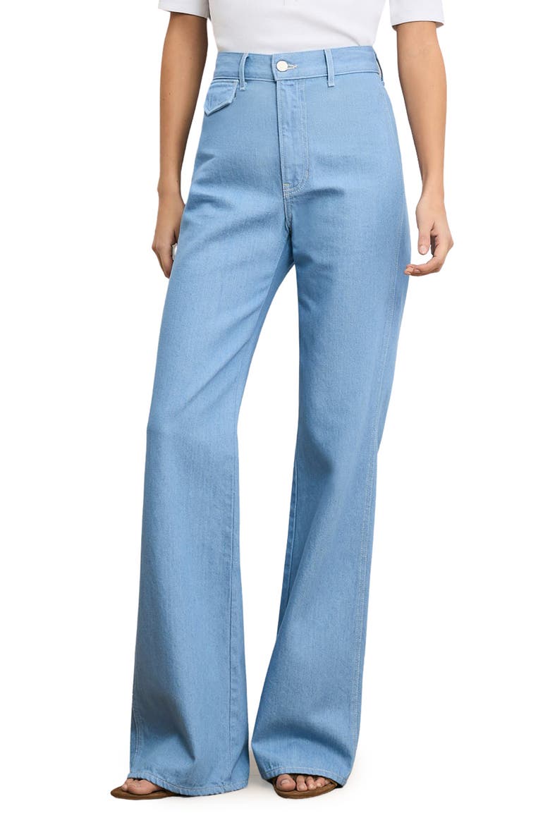 Crosbie High Waist Wide Leg Trouser Jeans, Main, color, BAYSIDE