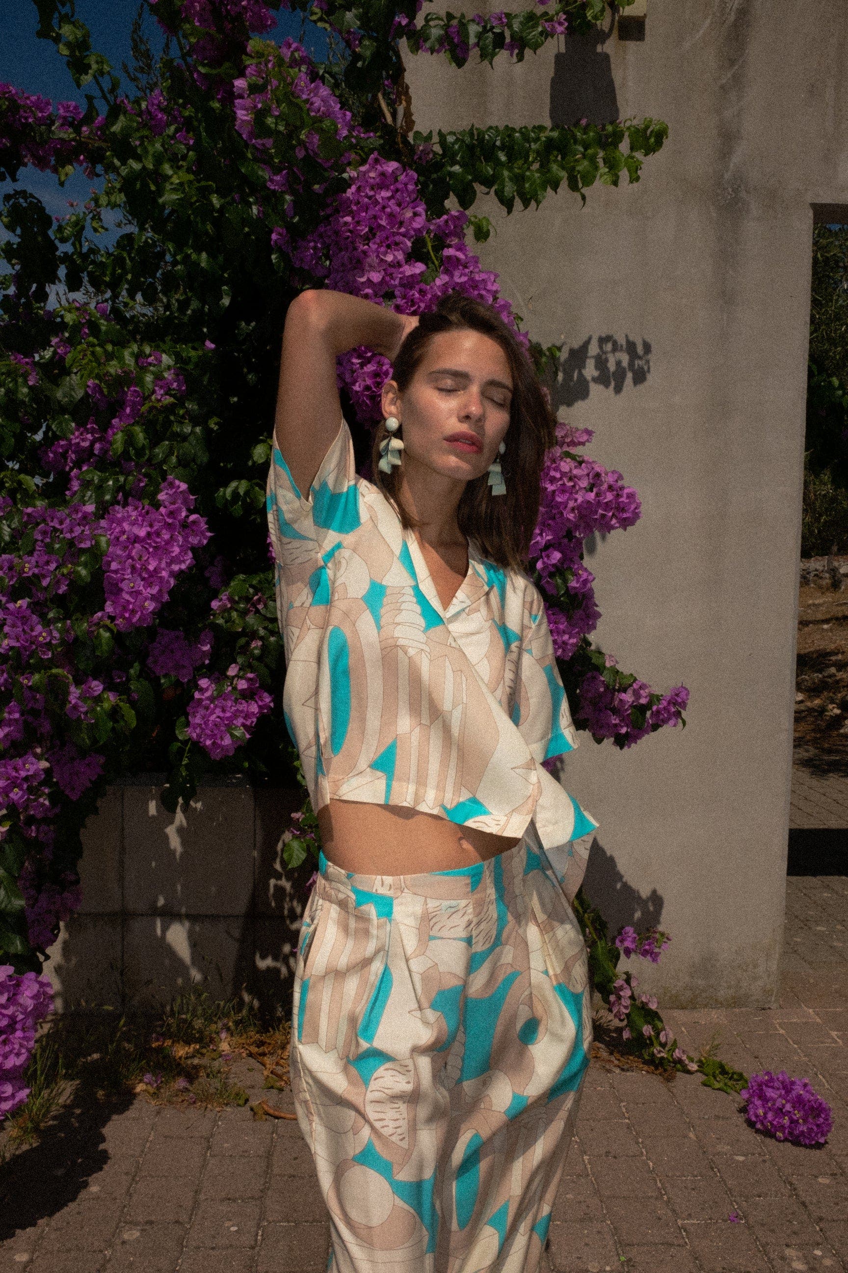 Ease Short-Sleeve Button-Up Printed Shirt - image 2
